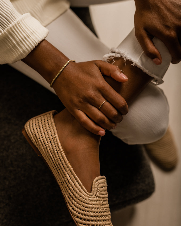 Gold Round Mesh 3mm Bracelet