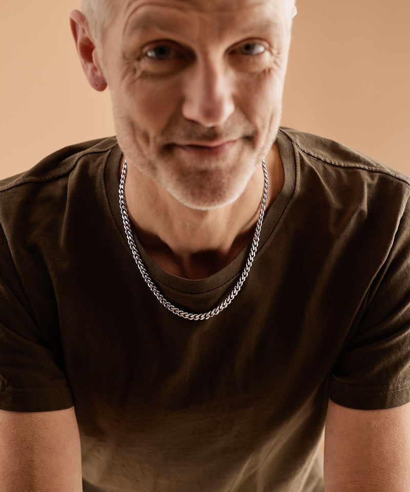 Silver Grand Curb Link 6.5mm Necklace