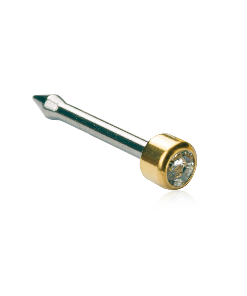 Golden Mini Crystal (SHORT) - Nose Piercing