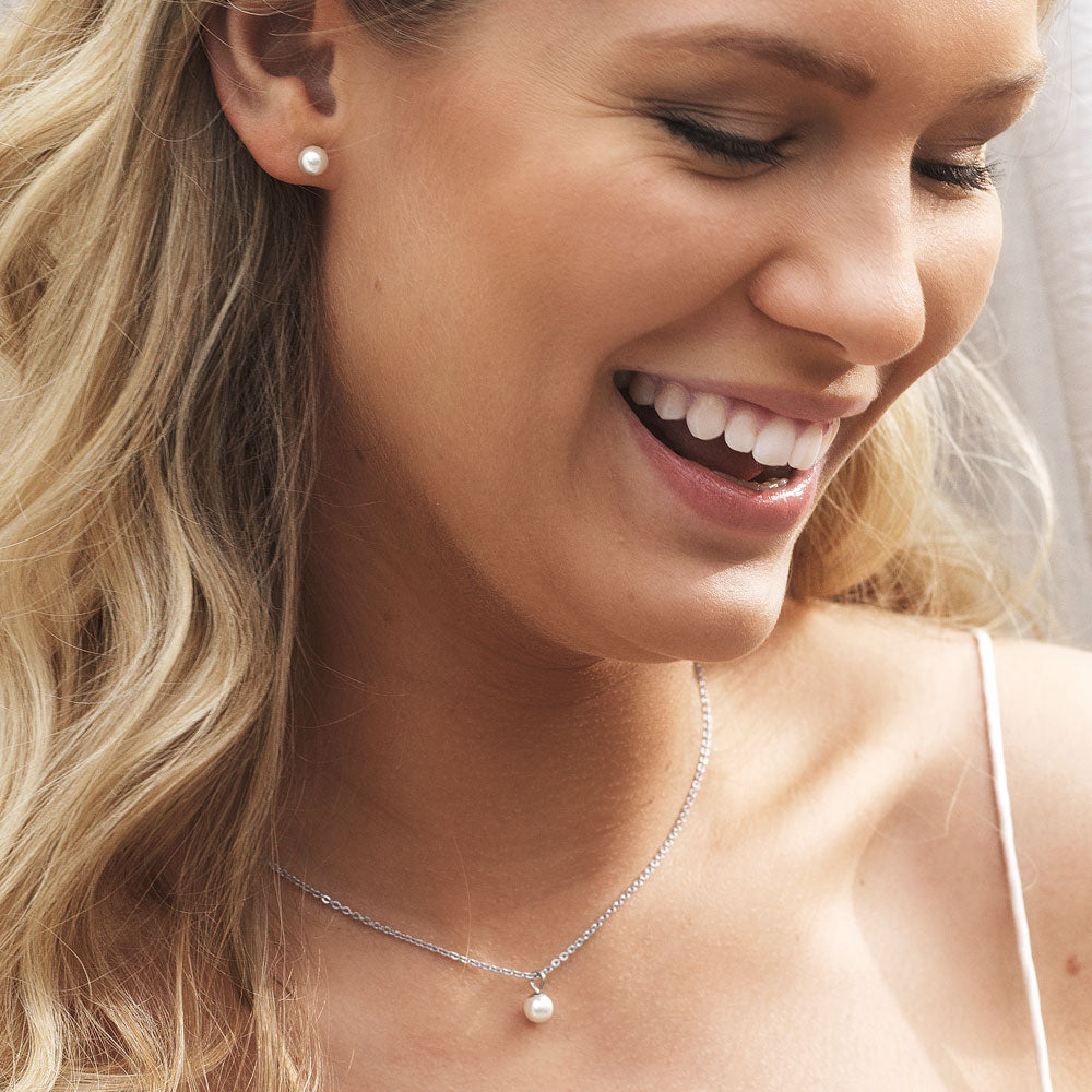 Necklace Pendant NT Pearl 6mm White