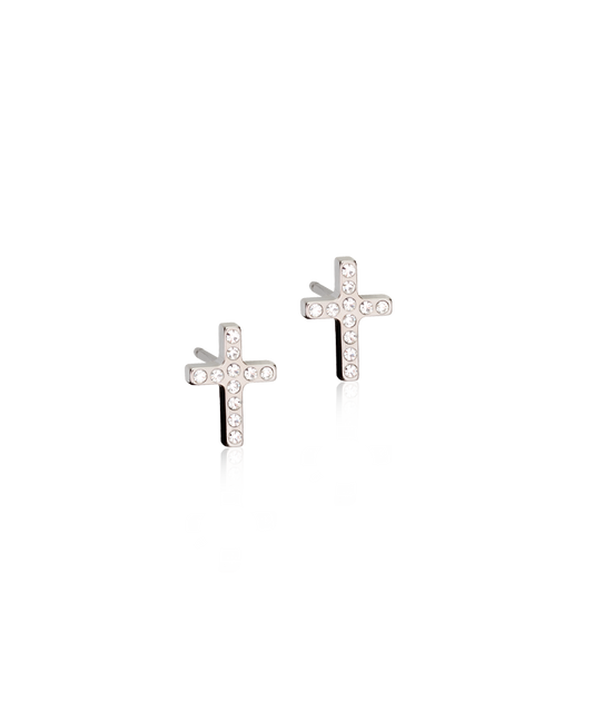 Silver Brilliance Cross 8mm