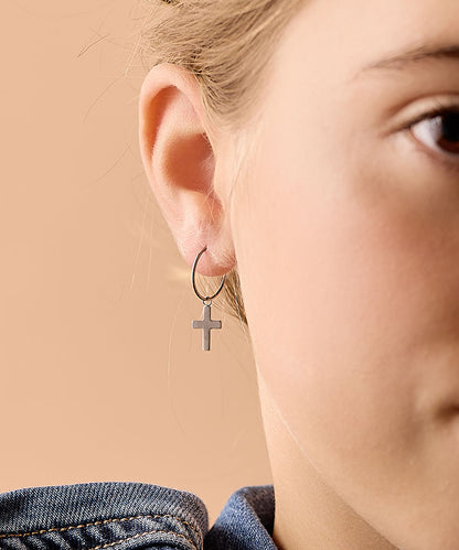 Silver Sleeper Pendant Cross 11mm