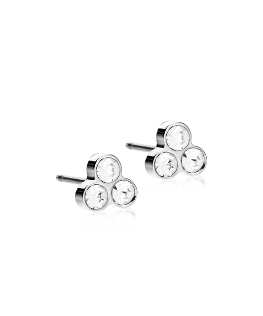 Silver Clover 6mm