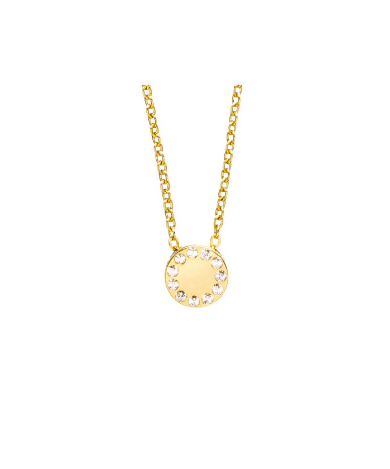 Gold Brilliance Puck Necklace
