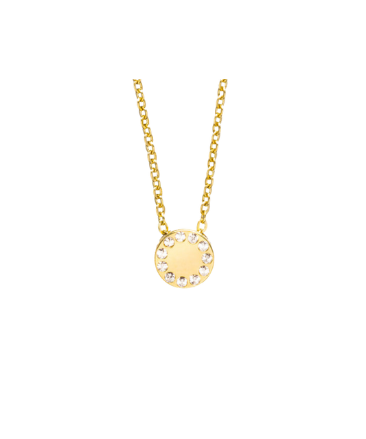 Gold Brilliance Puck Necklace