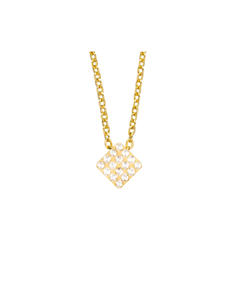 Gold Brilliance Square Necklace