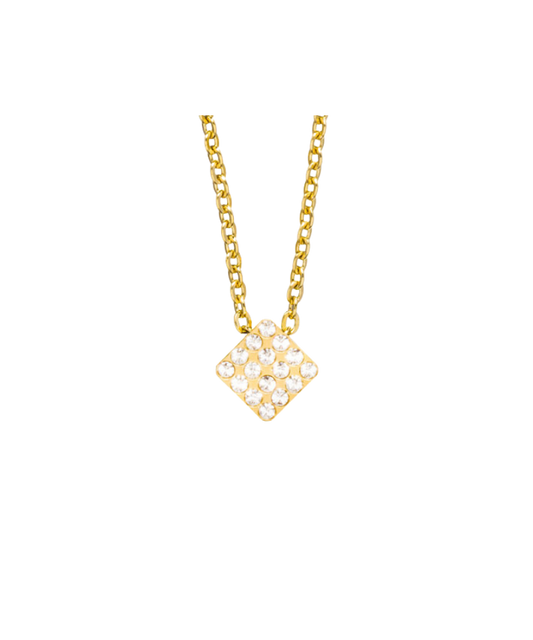 Gold Brilliance Square Necklace