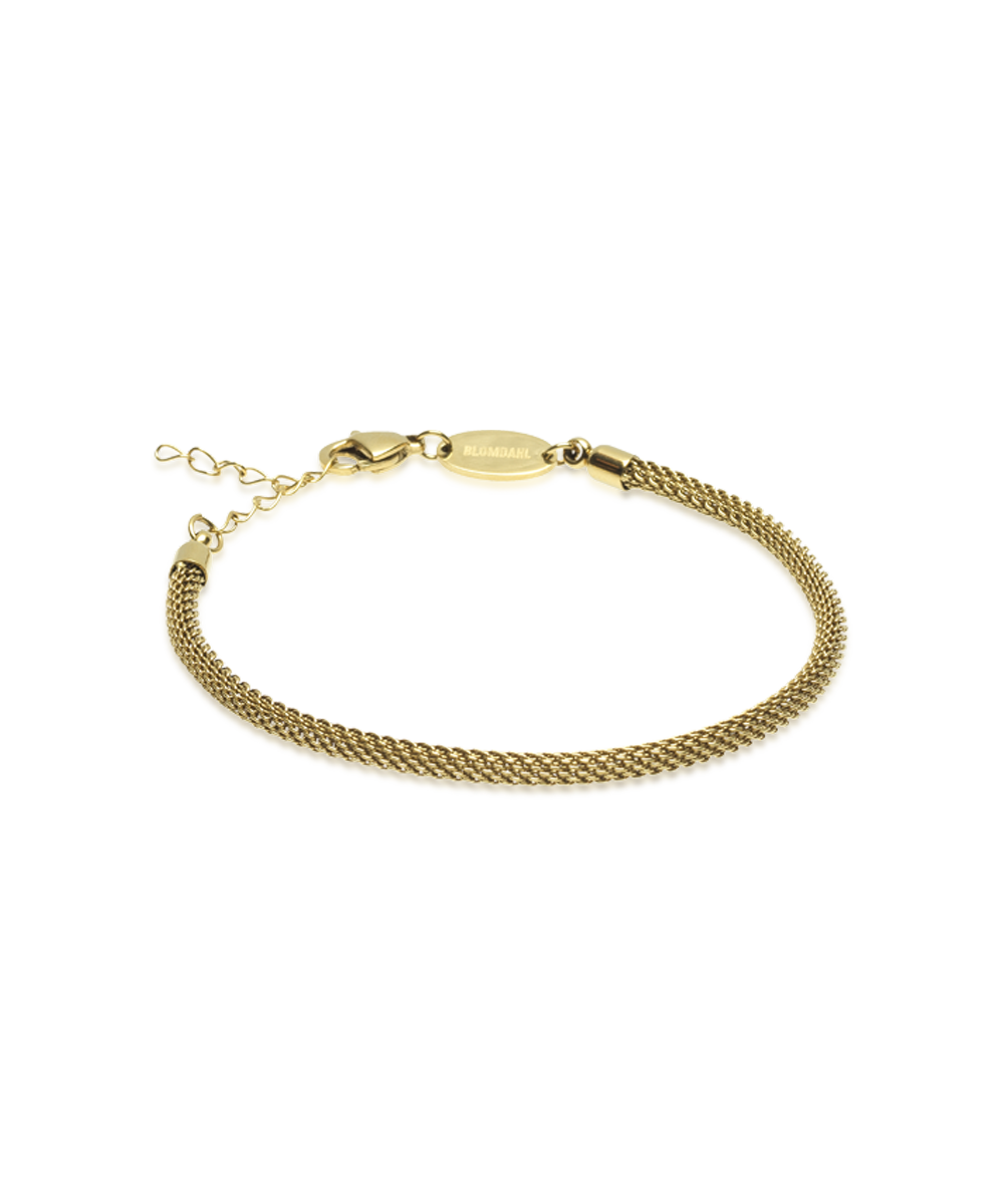Gold Round Mesh 3mm Bracelet