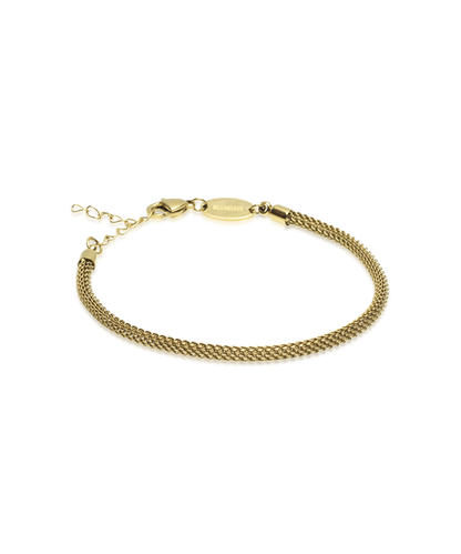 Gold Round Mesh 3mm Bracelet
