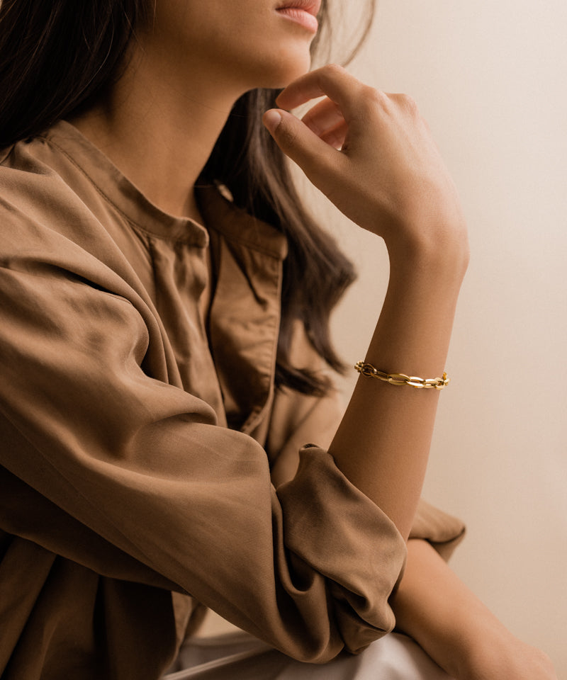 Gold Grand Link 7.3mm Bracelet