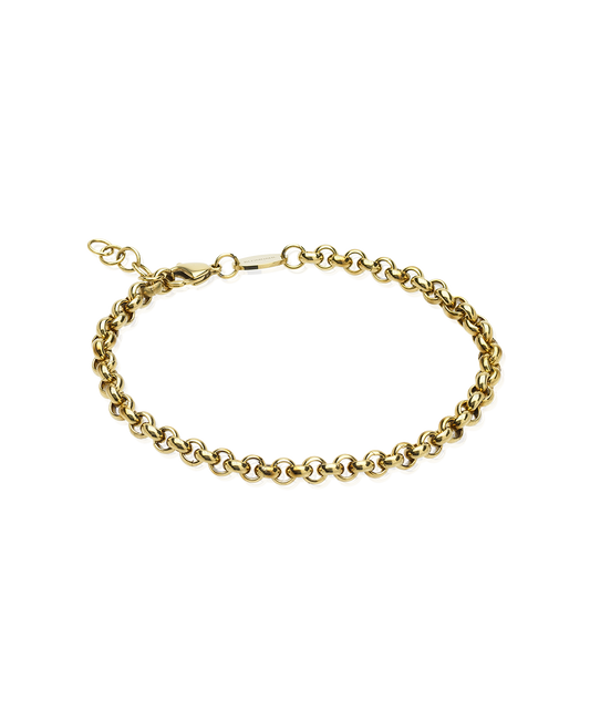 Gold  Box Chain 5mm Bracelet (Men)