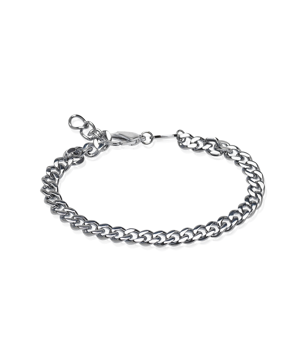 Silver Grand Curb 6.55mm Bracelet (Men)