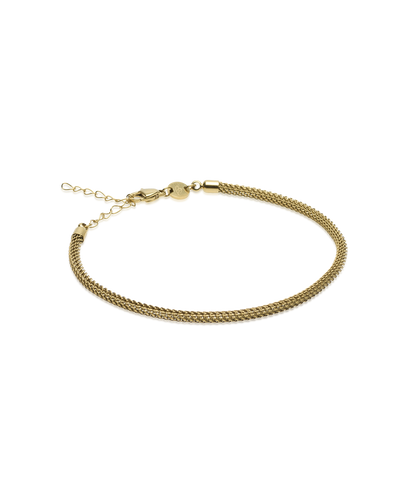 Gold Round Mesh 3mm Bracelet (Men)