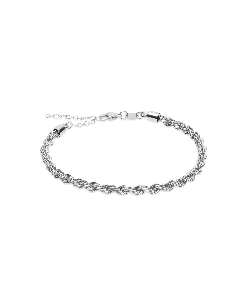 Silver Grand Twist 3.9mm Bracelet (Men)
