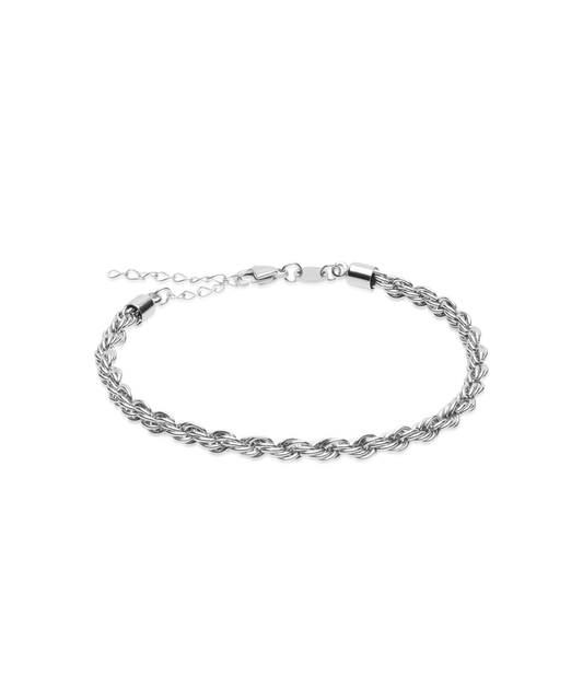 Silver Grand Twist 3.9mm Bracelet (Men)