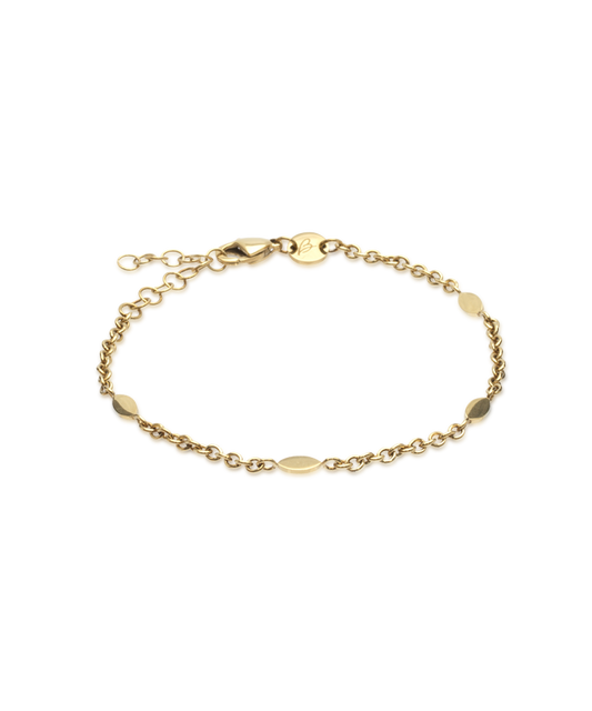 Gold Oval 3mm Bracelet