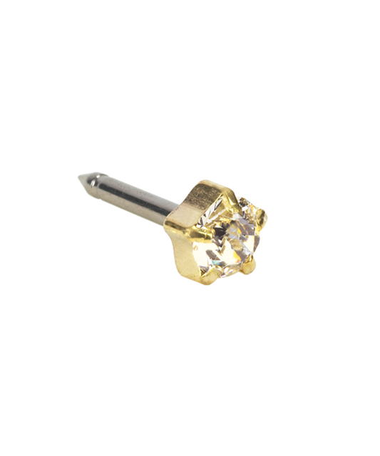 Gold Tiffany Crystal 4mm (REG) - Ear Piercing