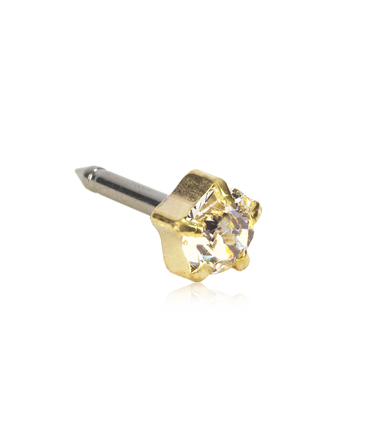 Gold Tiffany Crystal 5mm (REG) - Ear Piercing