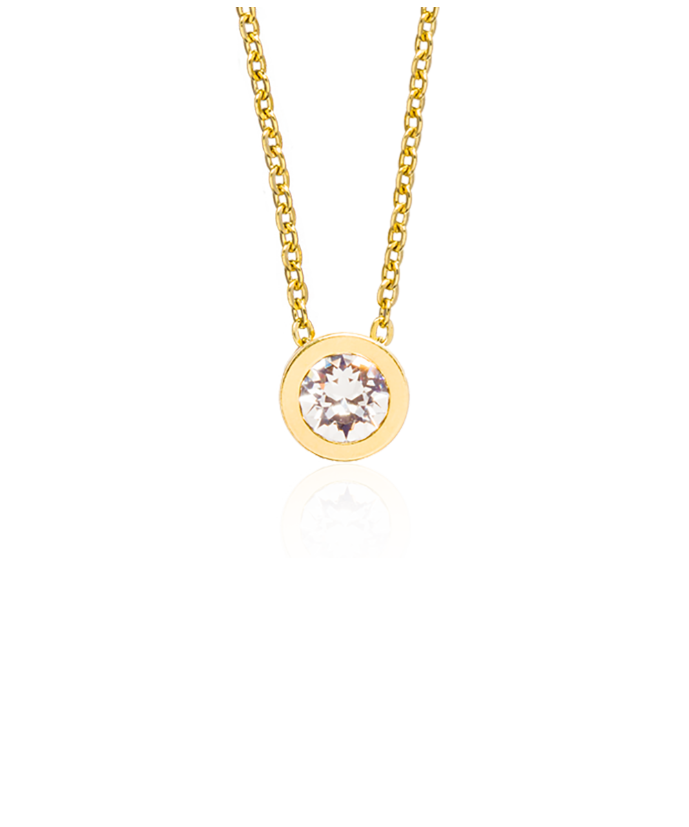 Gold Grand Bezel Necklace