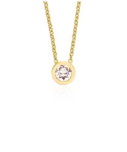 Gold Grand Bezel Necklace