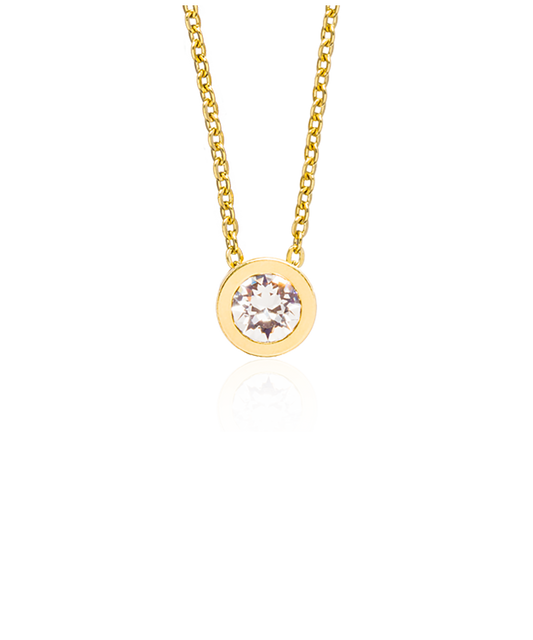 Gold Grand Bezel Necklace