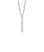 Silver Brilliance Straight Crystal 20mm Necklace