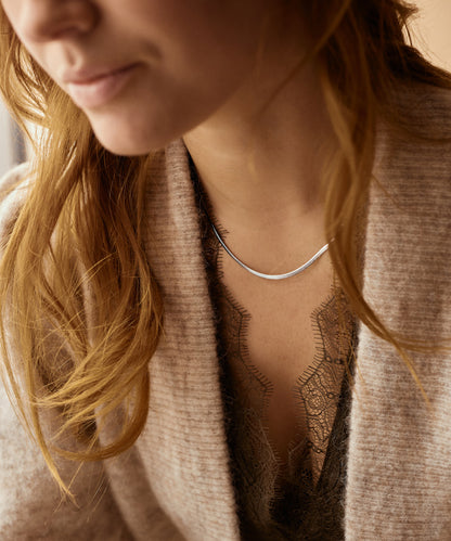 Silver Plain 2.5mm Necklace