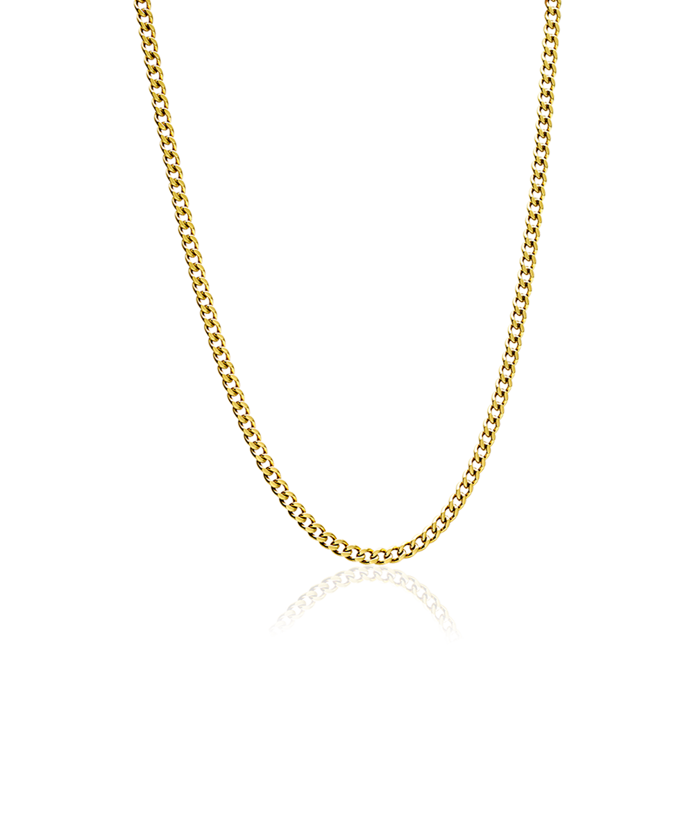 Gold Curb Necklace 4.4mm