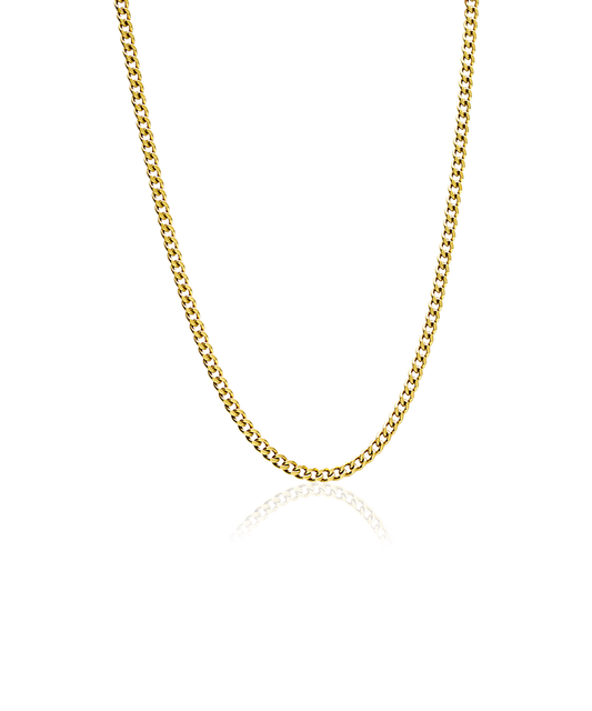 Gold Curb Necklace 4.4mm