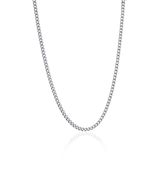 Silver Curb Link 4.4mm Necklace