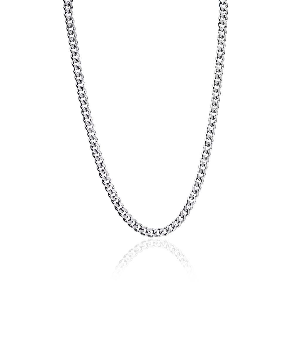 Silver Grand Curb Link 6.5mm Necklace