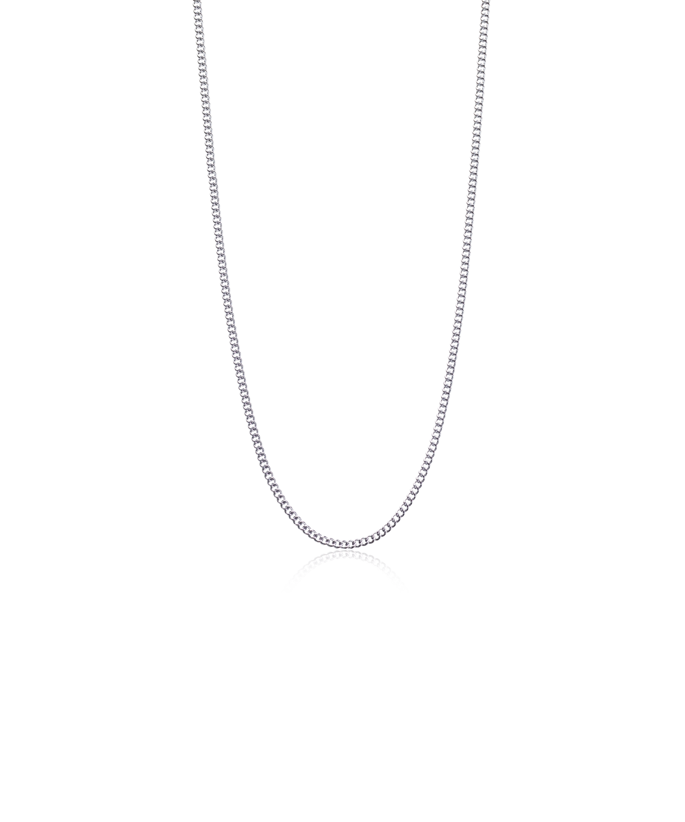Silver Micro Curb Link 2.25mm Necklace
