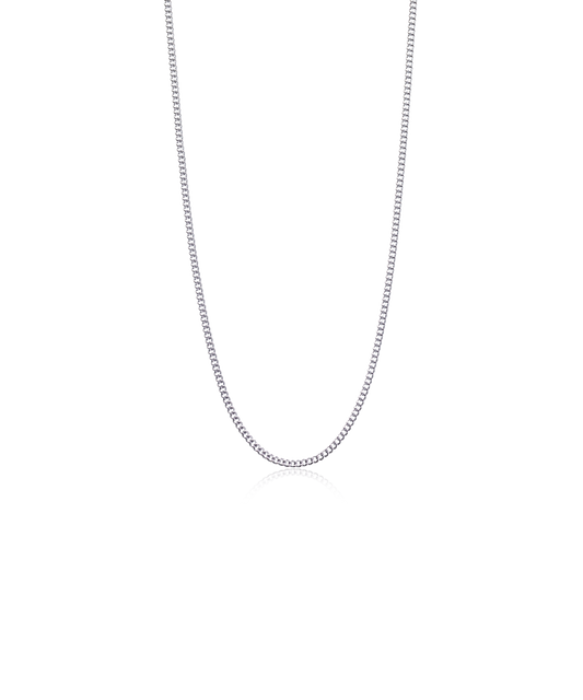 Silver Micro Curb Link 2.25mm Necklace