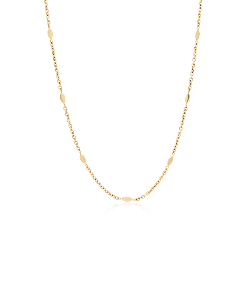 Gold Oval 3mm Necklace