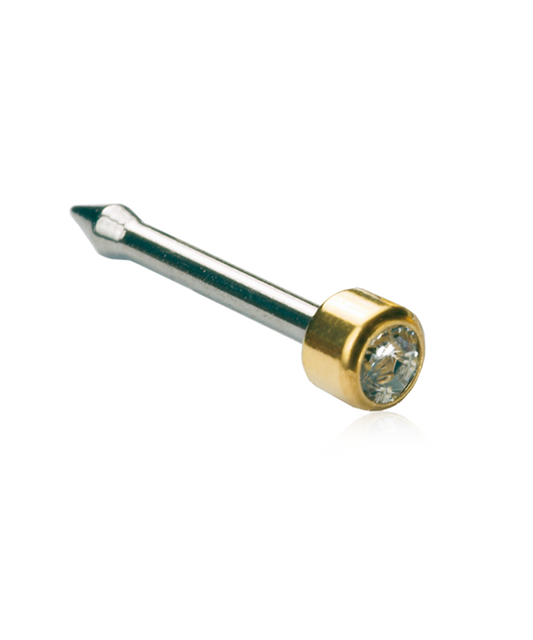 Golden Mini Crystal (SHORT) - Nose Piercing