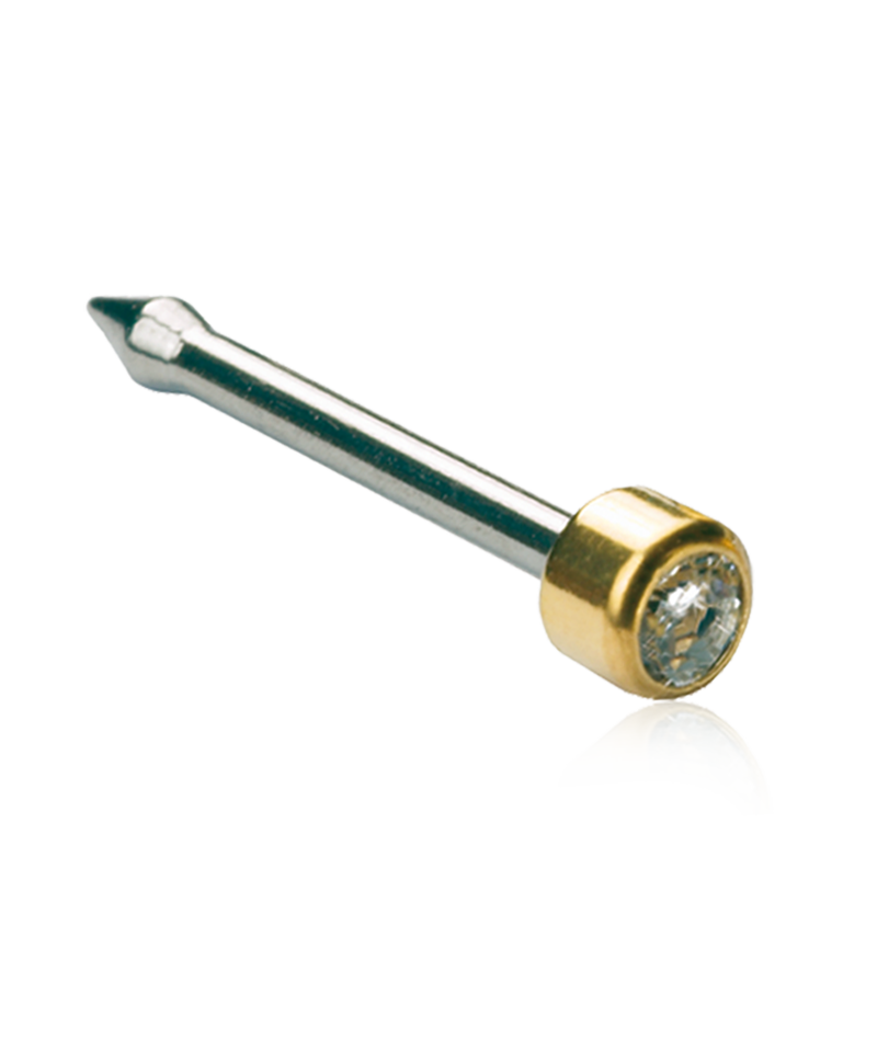 Golden Mini Crystal (LONG) - Nose Piercing