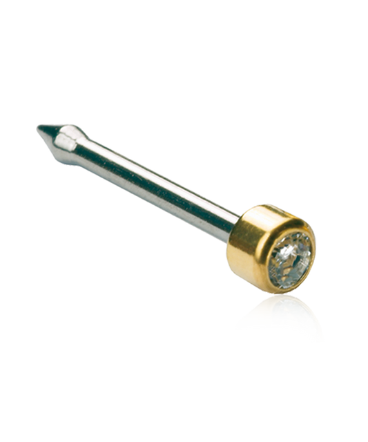 Golden Mini Crystal (LONG) - Nose Piercing