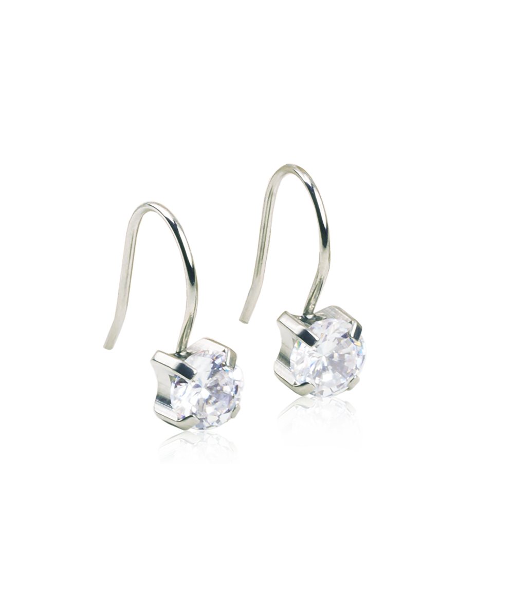 ST Pendant Tiffany CZ White 7mm