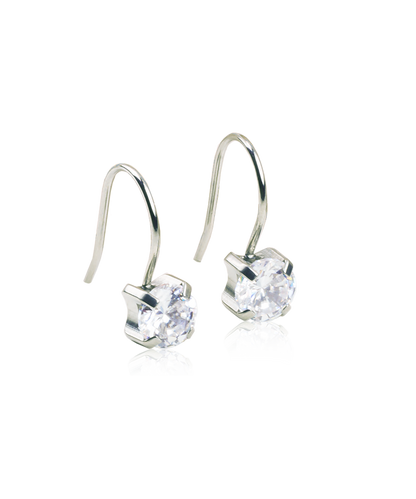 ST Pendant Tiffany CZ White 7mm