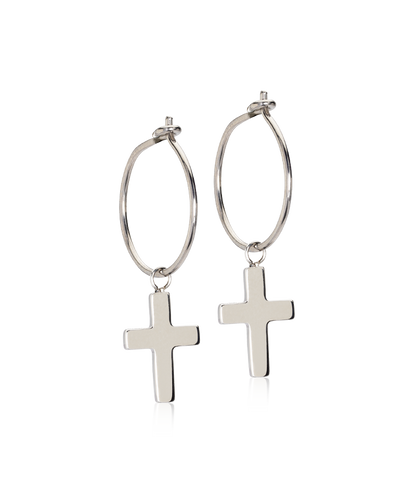 Silver Sleeper Pendant Cross 11mm