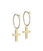 Gold Sleeper Pendant Cross 11mm