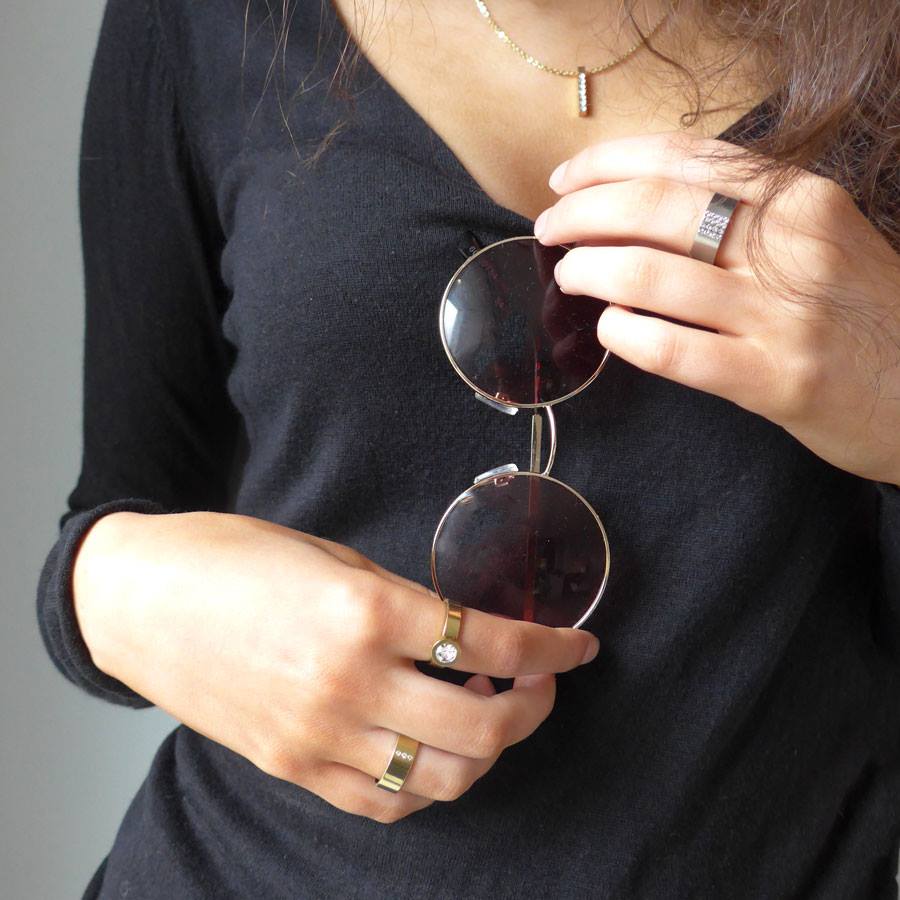 Gold Grand Bezel Ring