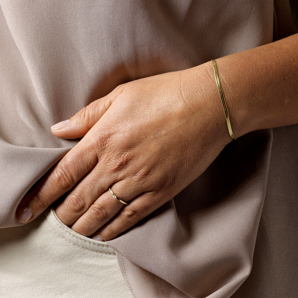 Gold Plain 2.5mm Bracelet