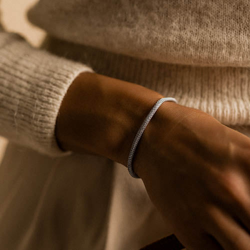 Silver Round Mesh 3mm Bracelet