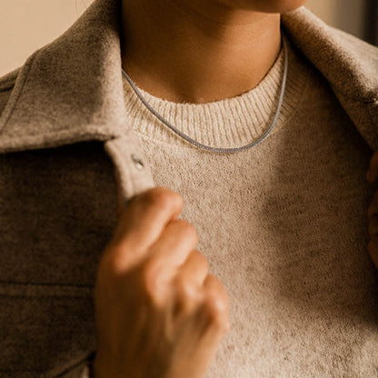 Silver Round Mesh 3mm Necklace