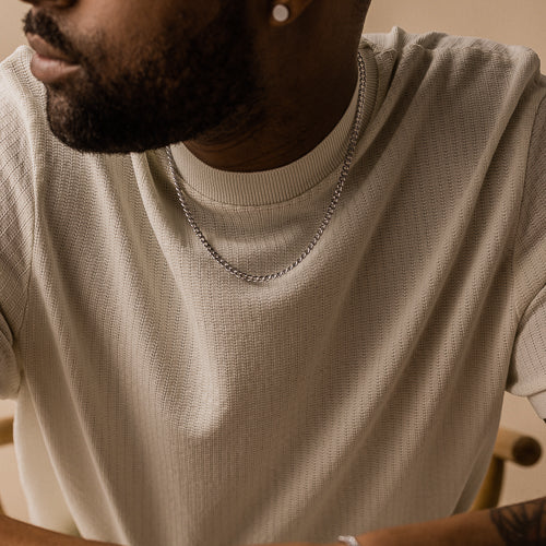 Silver Curb Link 4.4mm Necklace