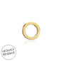 Necklace Pendant Golden Titanium Puck Hollow 10mm
