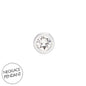 Necklace Pendant Silver Titanium Grand Bezel 8mm Crystal