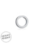 Necklace Pendant Silver Titanium Puck Hollow 10mm